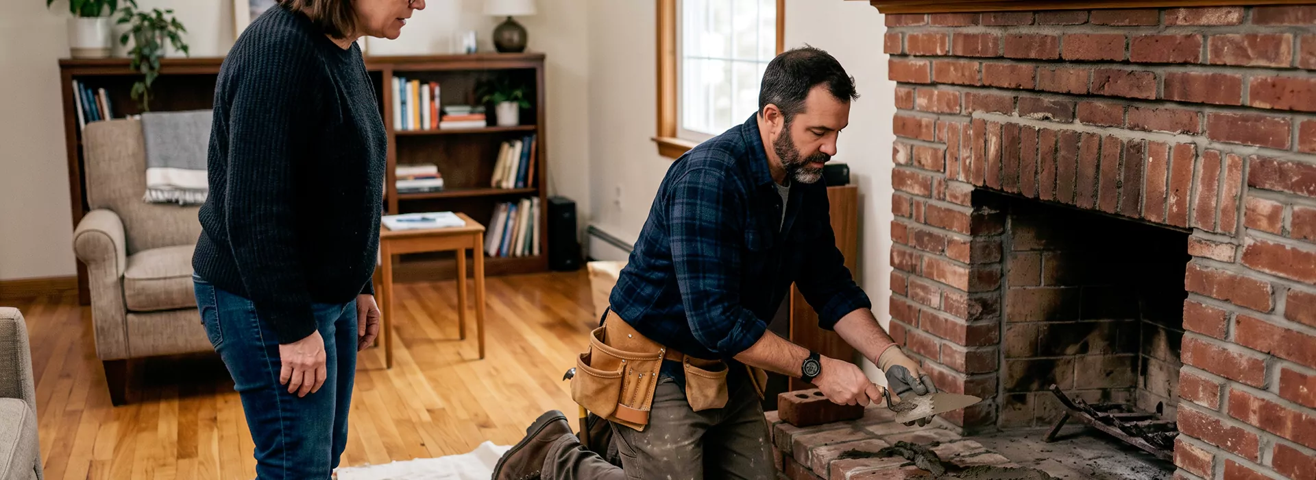 Brick Fireplace Repair in Cerritos